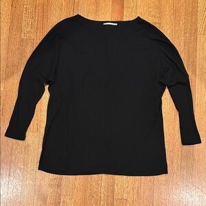 Elegant Black Oversized Women's Top Size Small